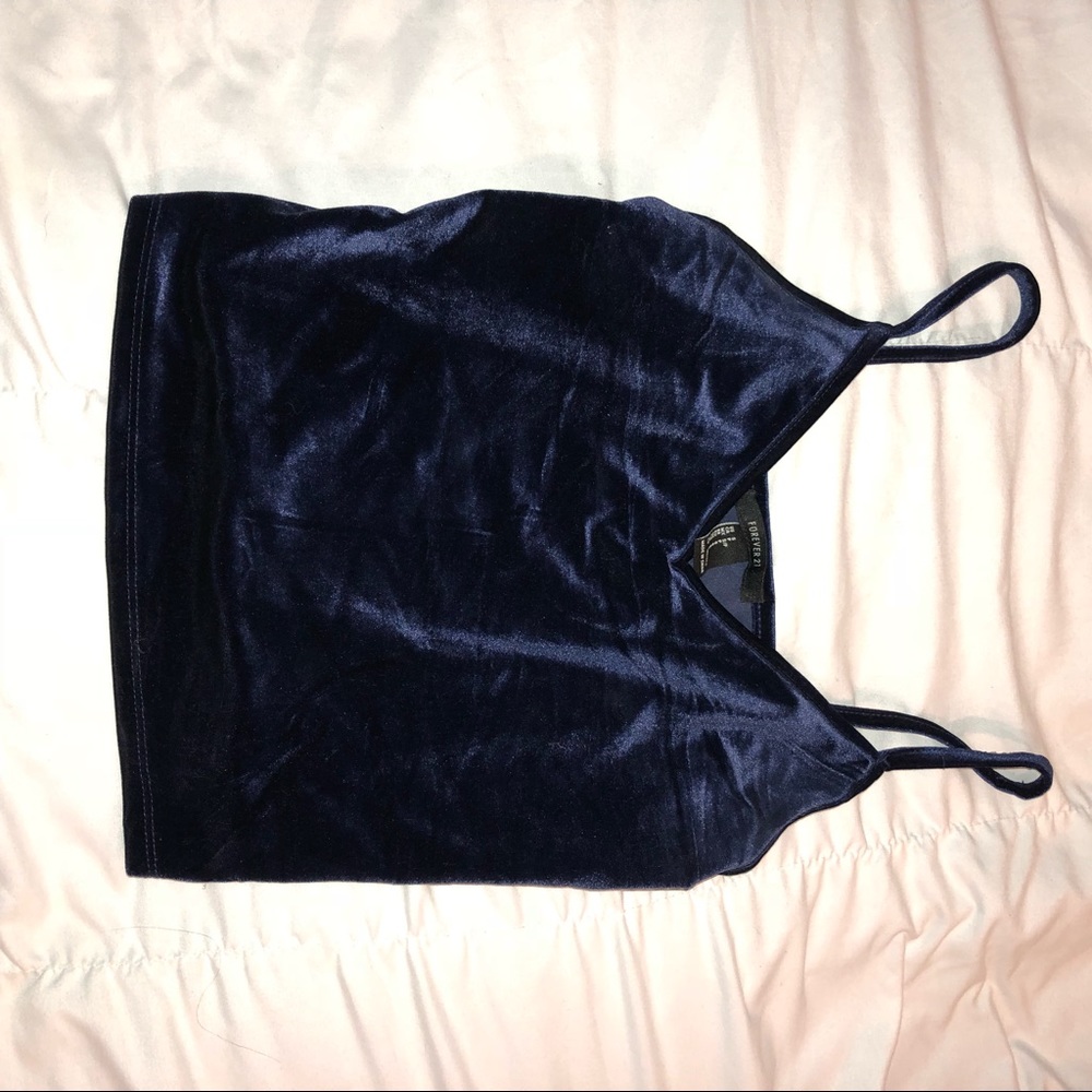 Forever 21 blue velvet tank top